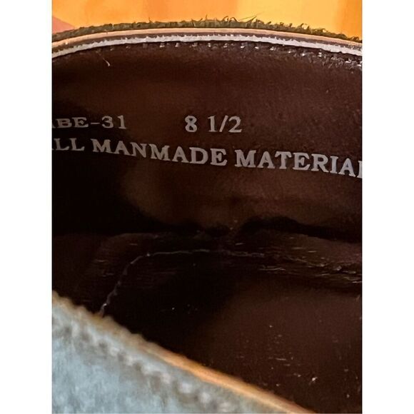 ANNE MICHELLE BLACK GREEN YELLOWPLATFORM 5 INCH PUMP PEEP TOE HEEL SHOES 8.5 - Picture 8 of 8